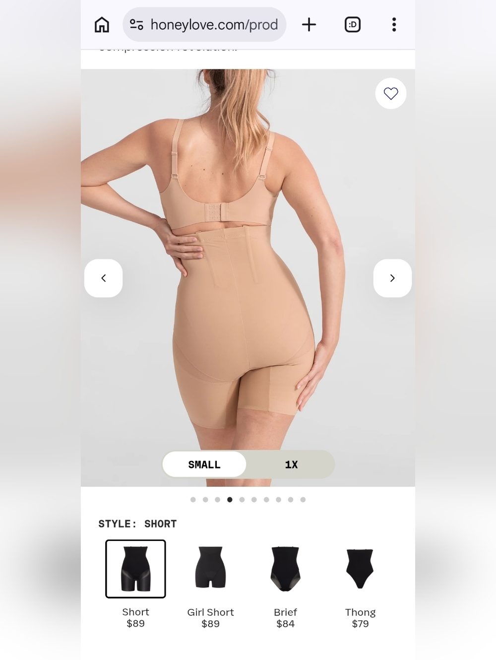 NWT Honeylove SuperPower Short Shapewear Size L - Picture 10 of 12